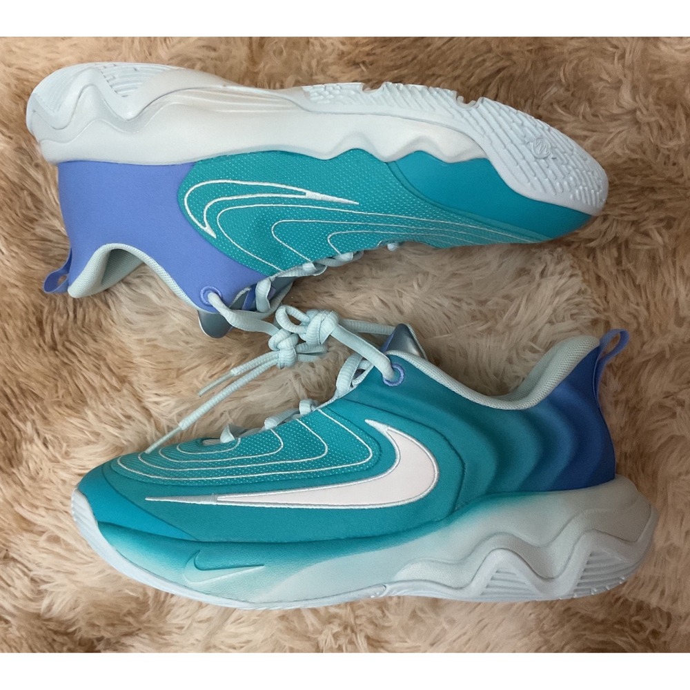Nike Giannis Immortality 4 GS Teal Blue Basketball Shoes F Youth 7 W 8.5